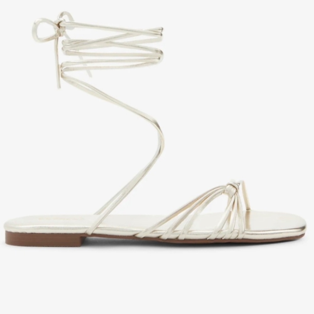 EXPRESS Strappy Gold Sandals
